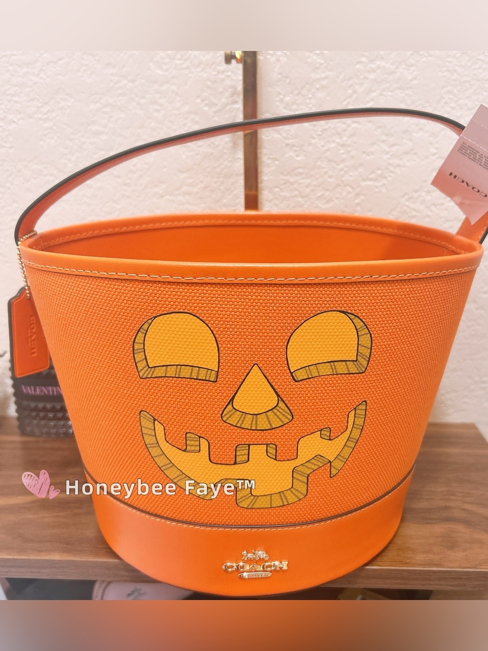nwt Coach Trick Or Treat Bucket With Halloween Pumpkin NWT CN575